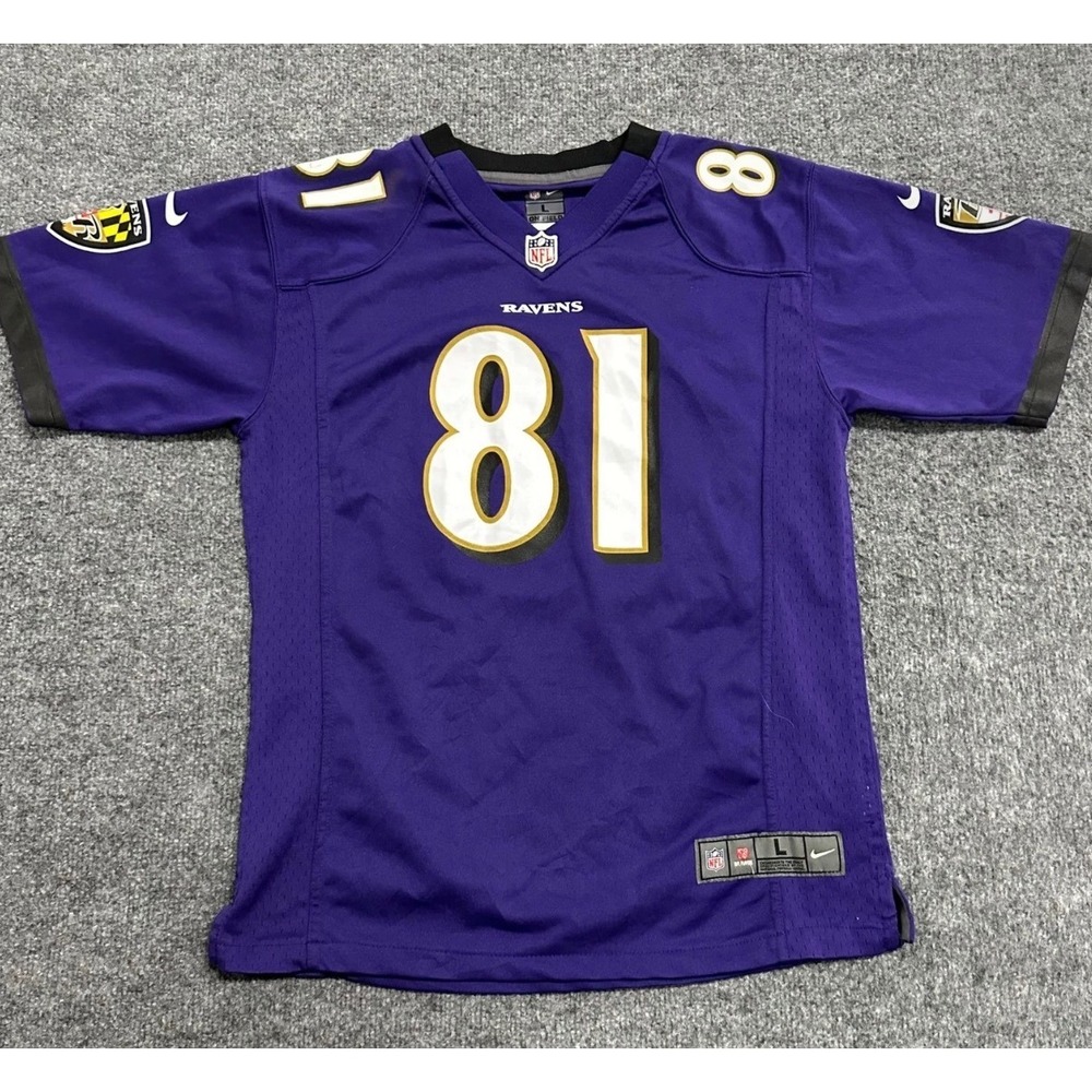 Nike NFL Baltimore Ravens Anquan Boldin 81 Football Jersey Mens Large Purple